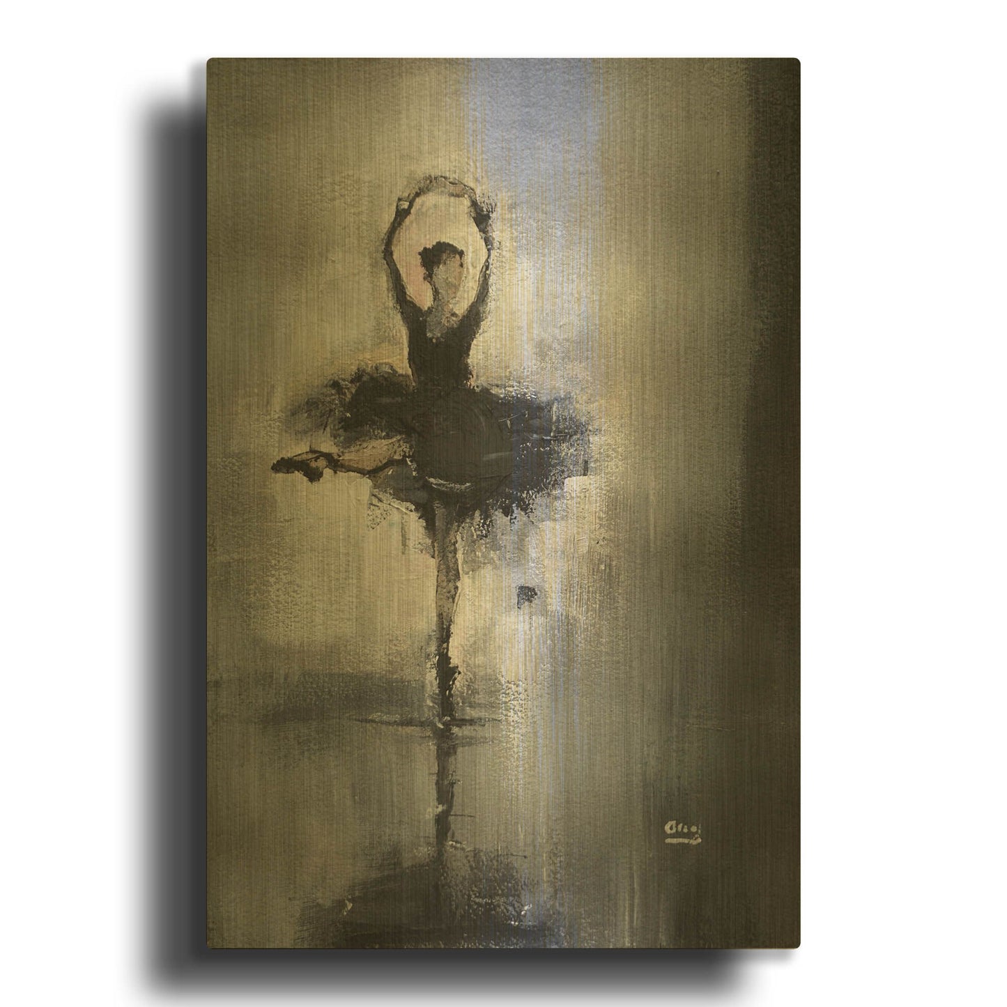 'Prima Donna' By Oscar Alvarez Pardo Gold Metal Wall Art