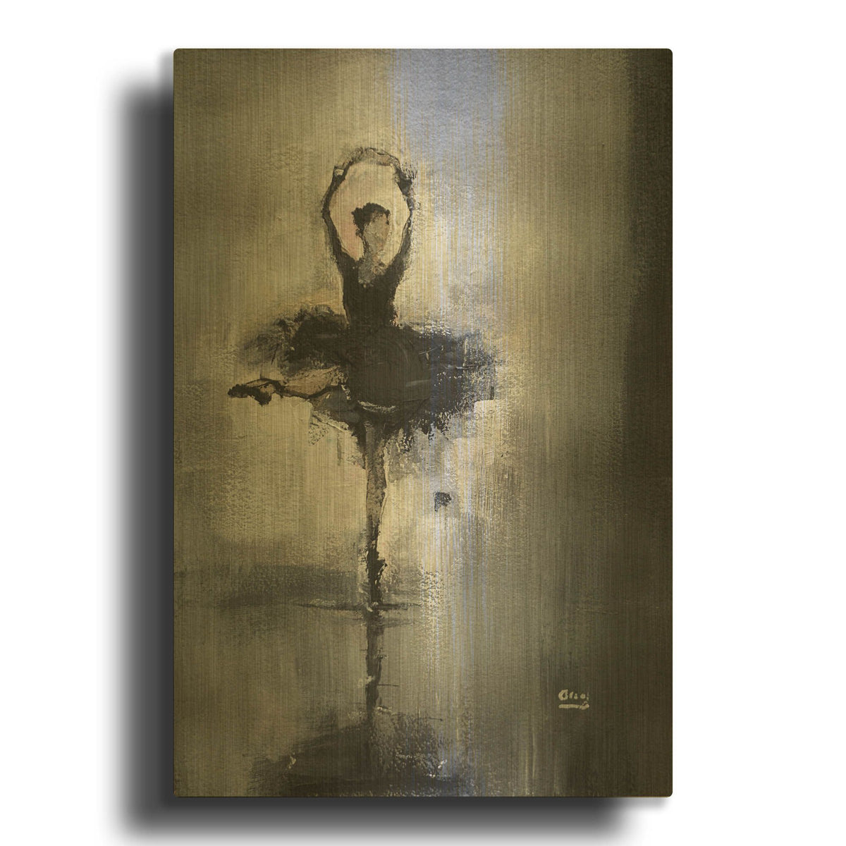 'Prima Donna' By Oscar Alvarez Pardo Gold Metal Wall Art