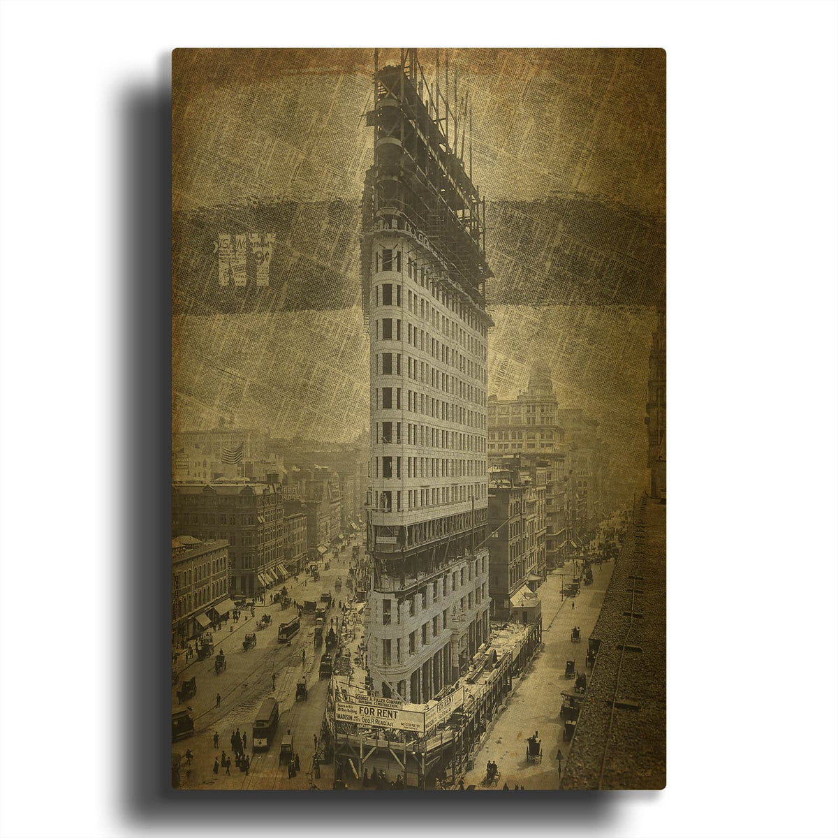 'New York I' By Art Roberts Gold Metal Wall Art