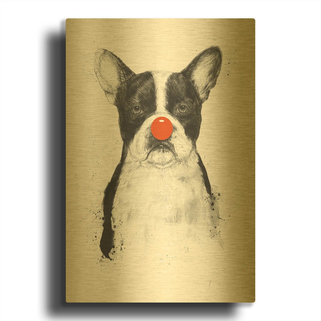 'I' By Balazs Solti Gold Metal Wall Art