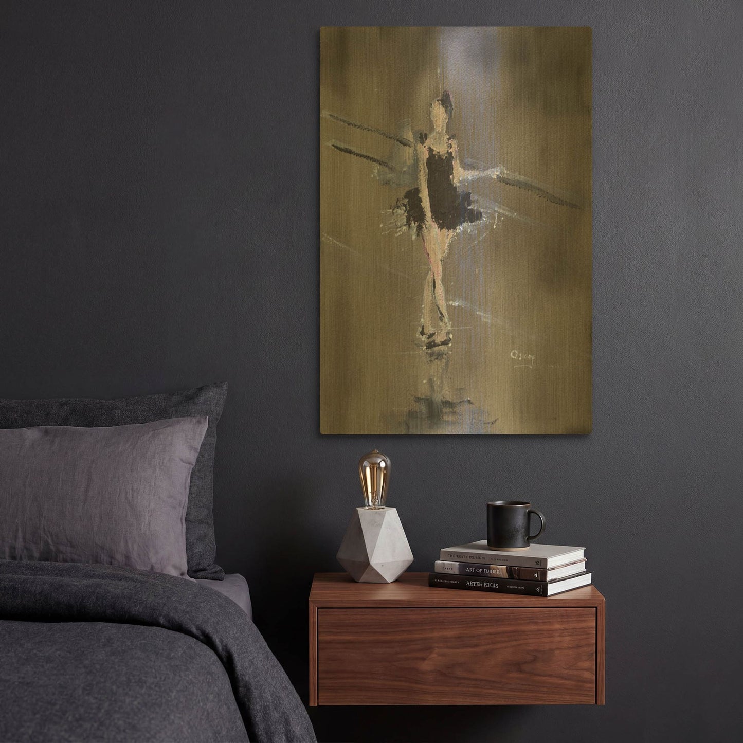 'At Rest' By Oscar Alvarez Pardo Gold Metal Wall Art