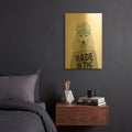 '80' By Balazs Solti Gold Metal Wall Art