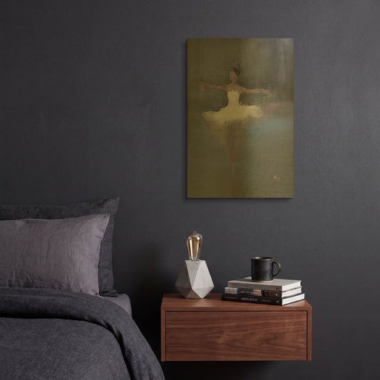 'Fleeting' By Oscar Alvarez Pardo Gold Metal Wall Art