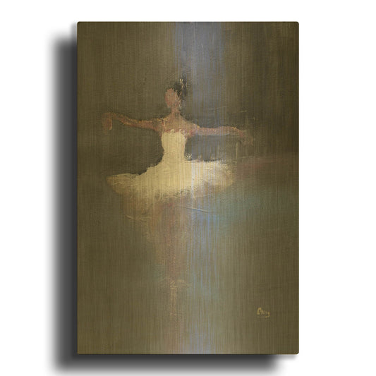 'Fleeting' By Oscar Alvarez Pardo Gold Metal Wall Art