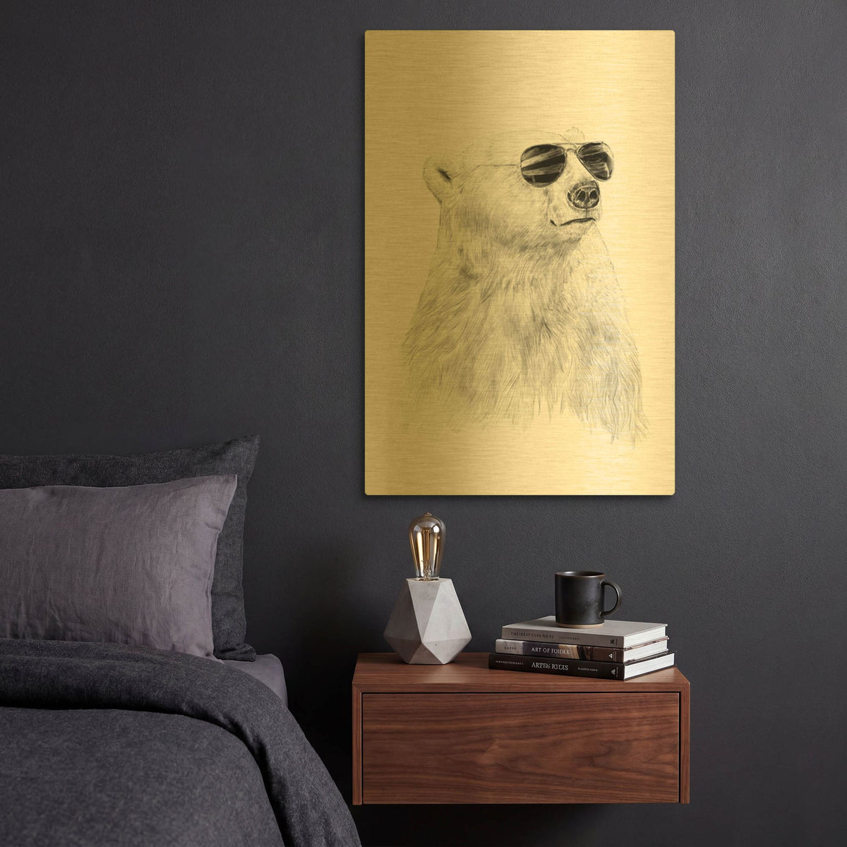 'Don' By Balazs Solti Gold Metal Wall Art