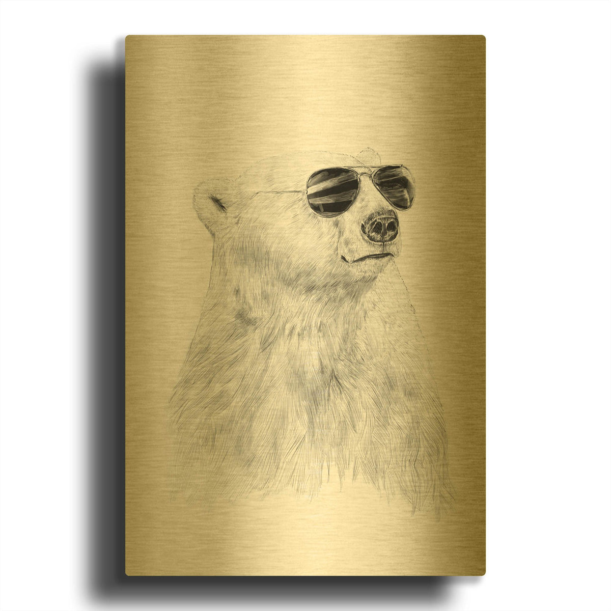 'Don' By Balazs Solti Gold Metal Wall Art