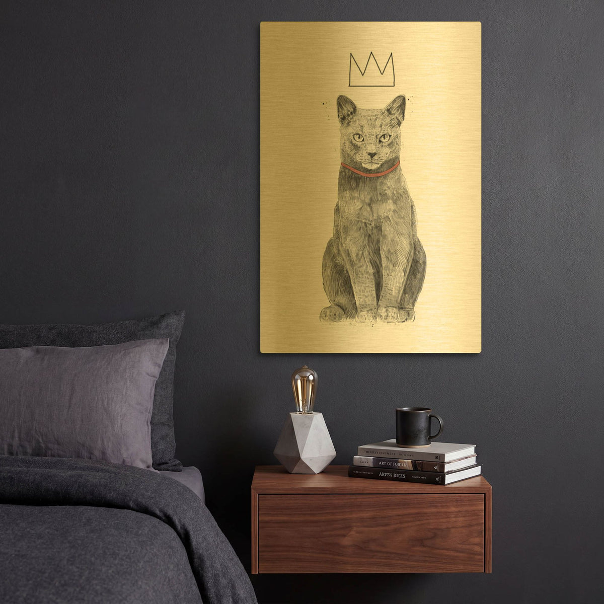 'King of Everything' By Balazs Solti Gold Metal Wall Art
