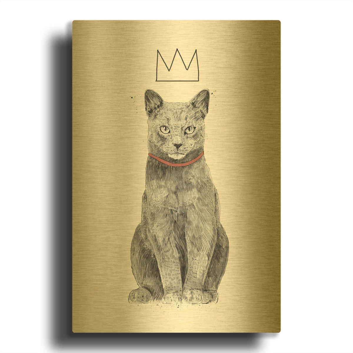'King of Everything' By Balazs Solti Gold Metal Wall Art