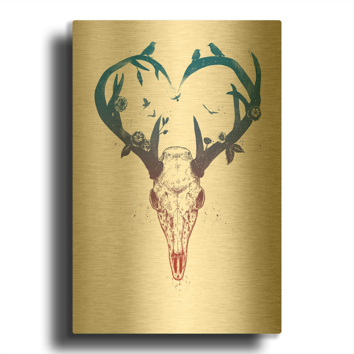 'Neverending Love' By Balazs Solti Gold Metal Wall Art