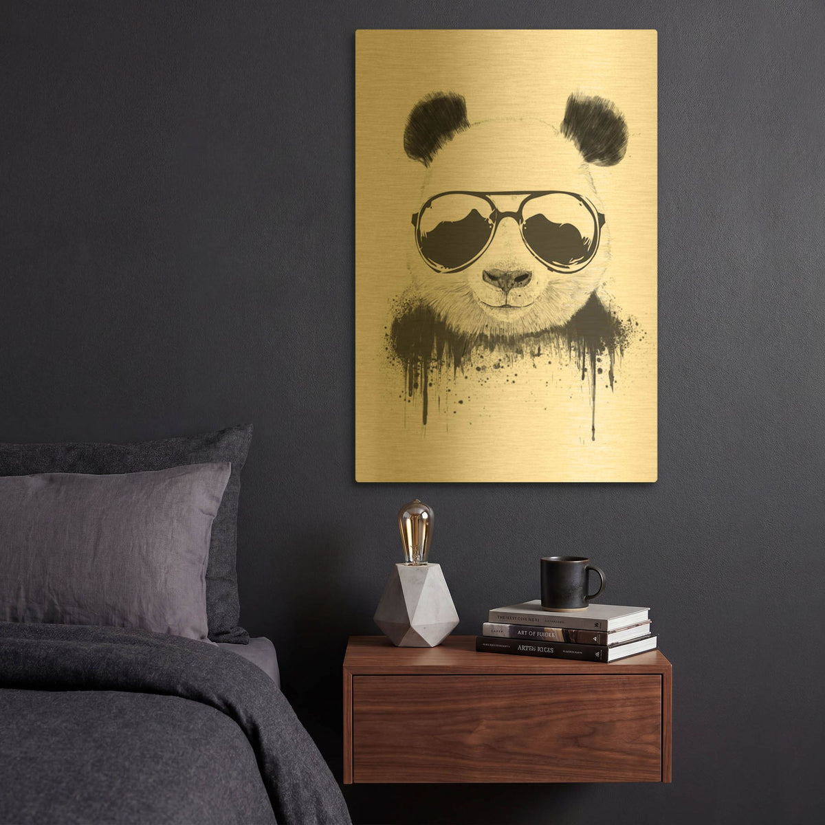 'Stay Cool' By Balazs Solti Gold Metal Wall Art