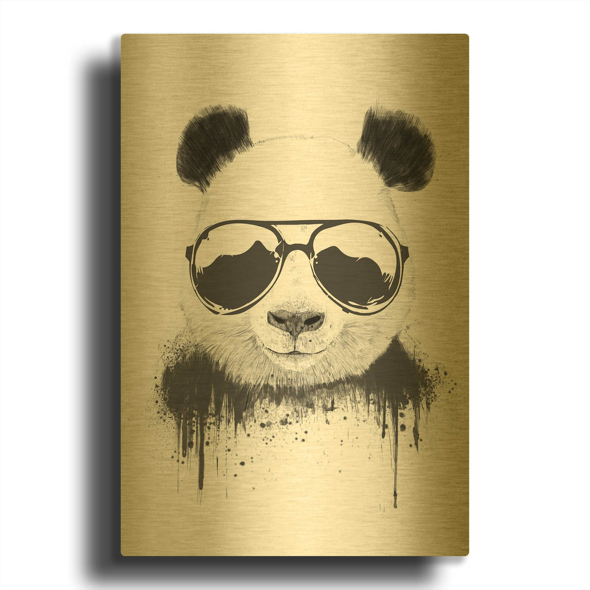 'Stay Cool' By Balazs Solti Gold Metal Wall Art