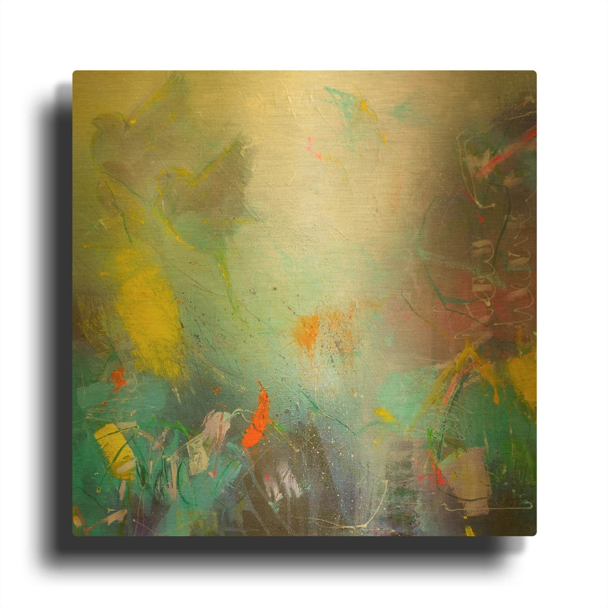 'I Saw a New Heaven' By Bea Garding Schubert Gold Metal Wall Art