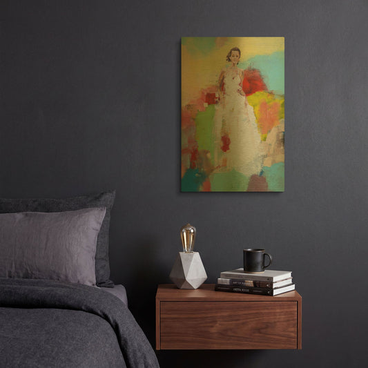 'Springtime' By Oscar Alvarez Pardo Gold Metal Wall Art