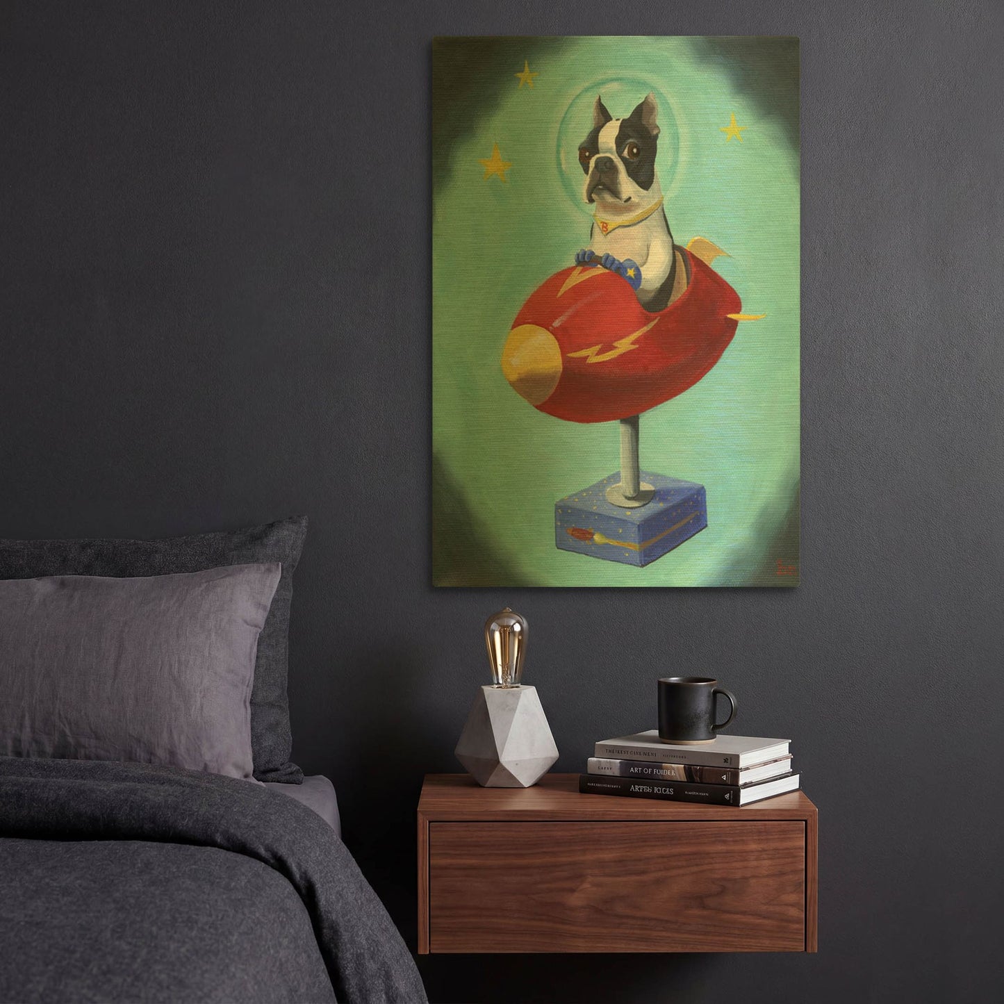 'Boston Rocket' By Brian Rubenacker Gold Metal Wall Art