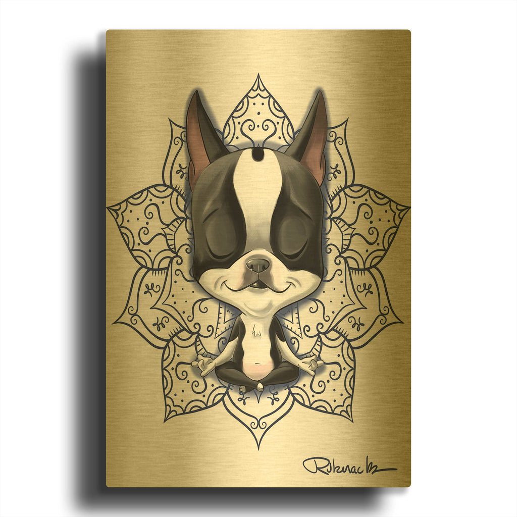 'Om' By Brian Rubenacker Gold Metal Wall Art