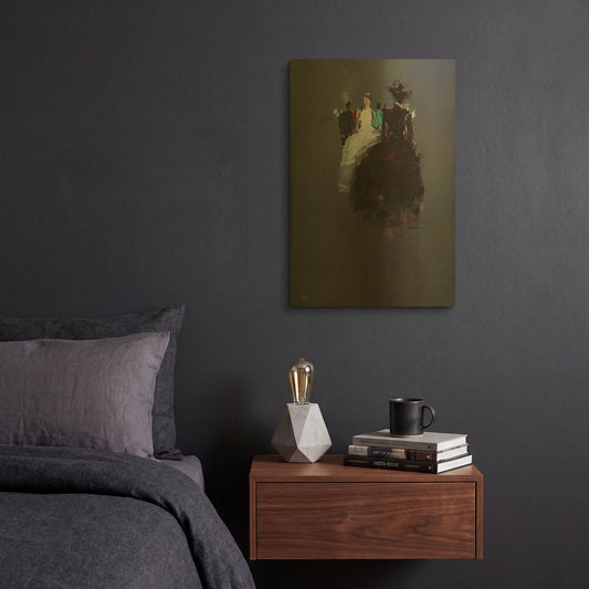 'Gathering' By Oscar Alvarez Pardo Gold Metal Wall Art