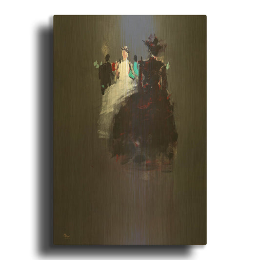 'Gathering' By Oscar Alvarez Pardo Gold Metal Wall Art
