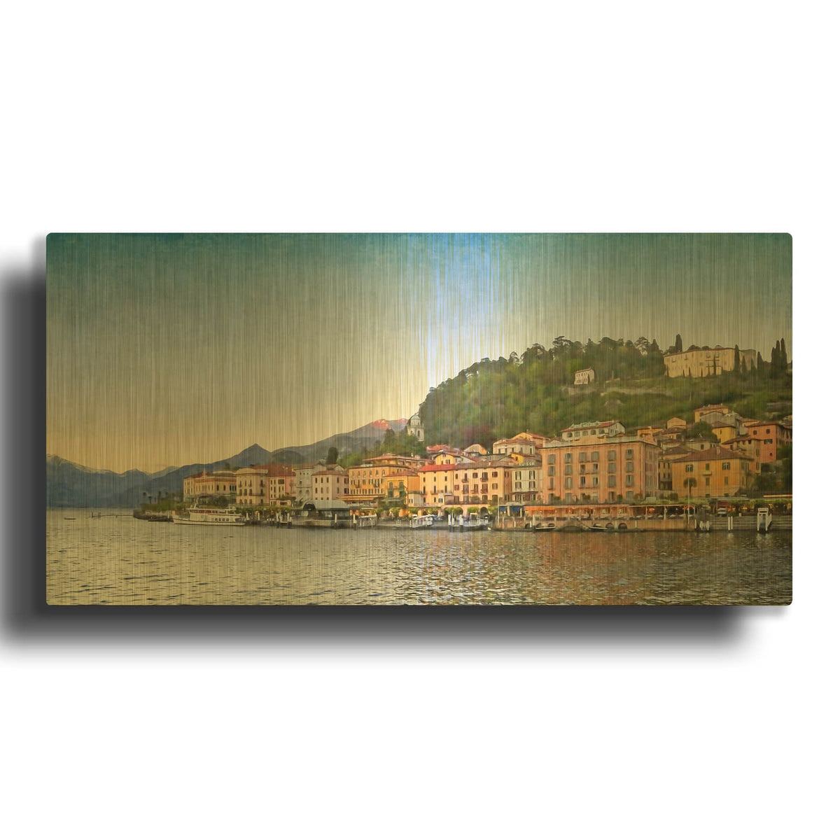 'Bellagio at Twilight' By Brooke T. Ryan Gold Metal Wall Art