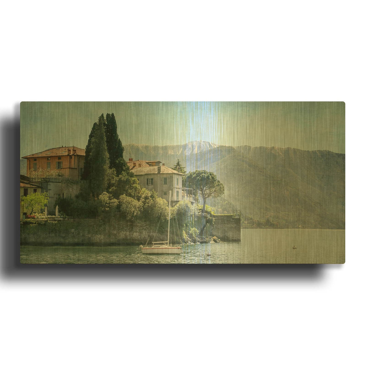 'Varenna Vista' By Brooke T. Ryan Gold Metal Wall Art
