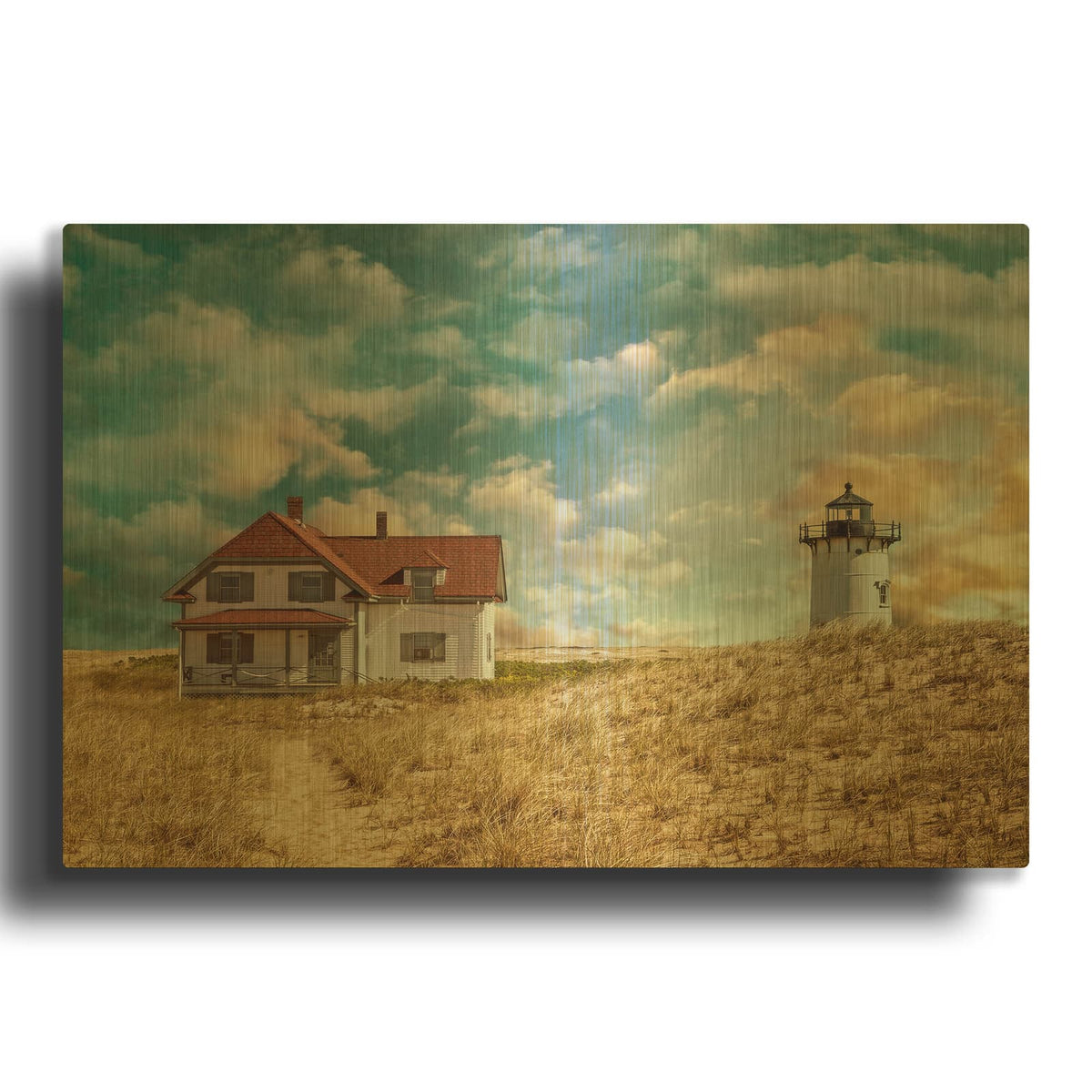 'Race Point Light' By Brooke T. Ryan Gold Metal Wall Art