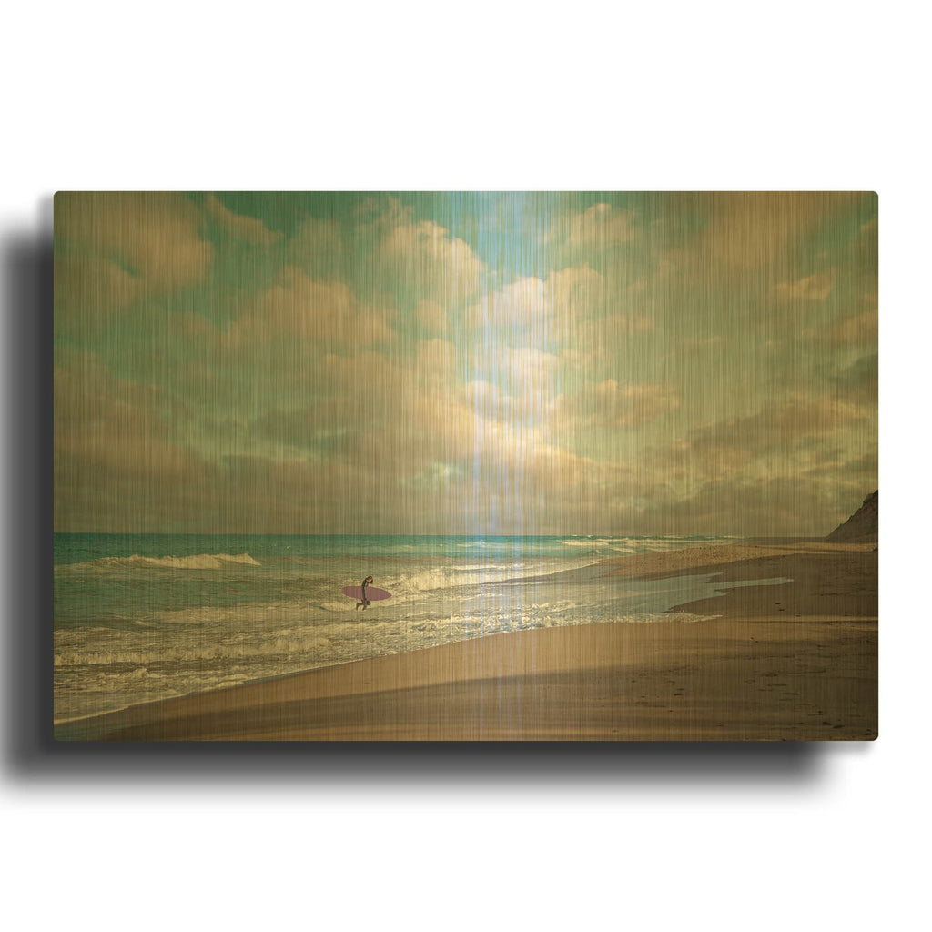 'Surfer' By Brooke T. Ryan Gold Metal Wall Art