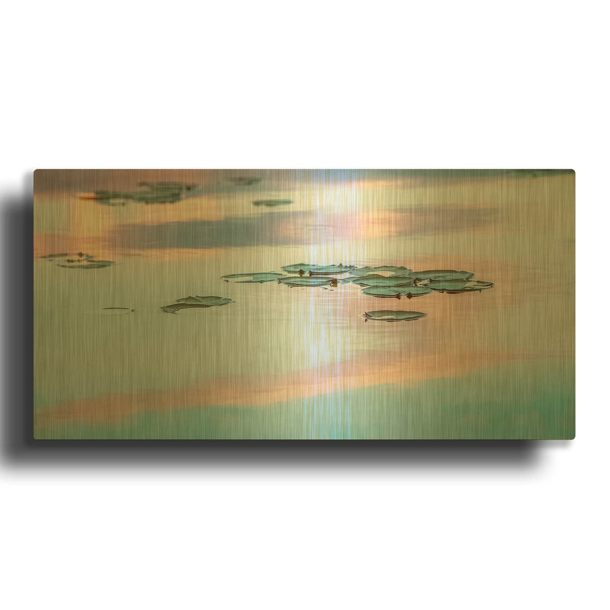 'Cloud Reflections' By Brooke T. Ryan Gold Metal Wall Art