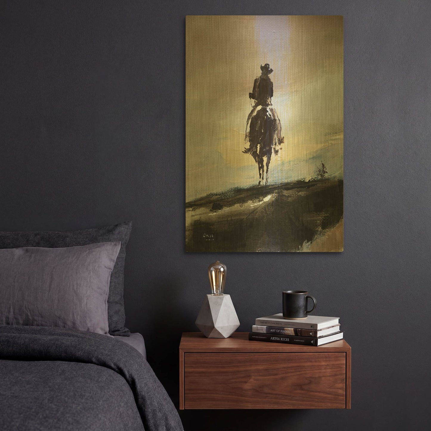 'Mild' By Oscar Alvarez Pardo Gold Metal Wall Art