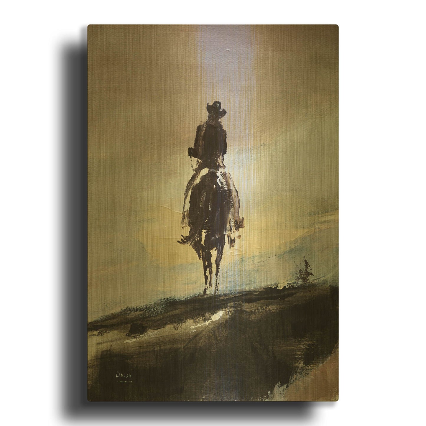 'Mild' By Oscar Alvarez Pardo Gold Metal Wall Art