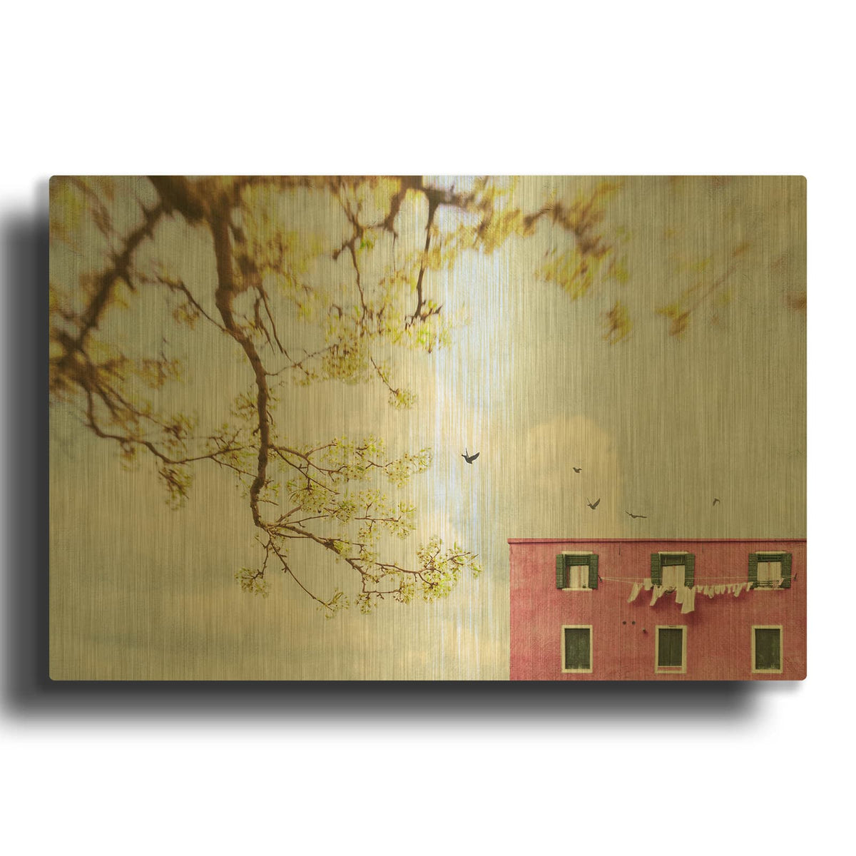 'Spring in Italy' By Brooke T. Ryan Gold Metal Wall Art