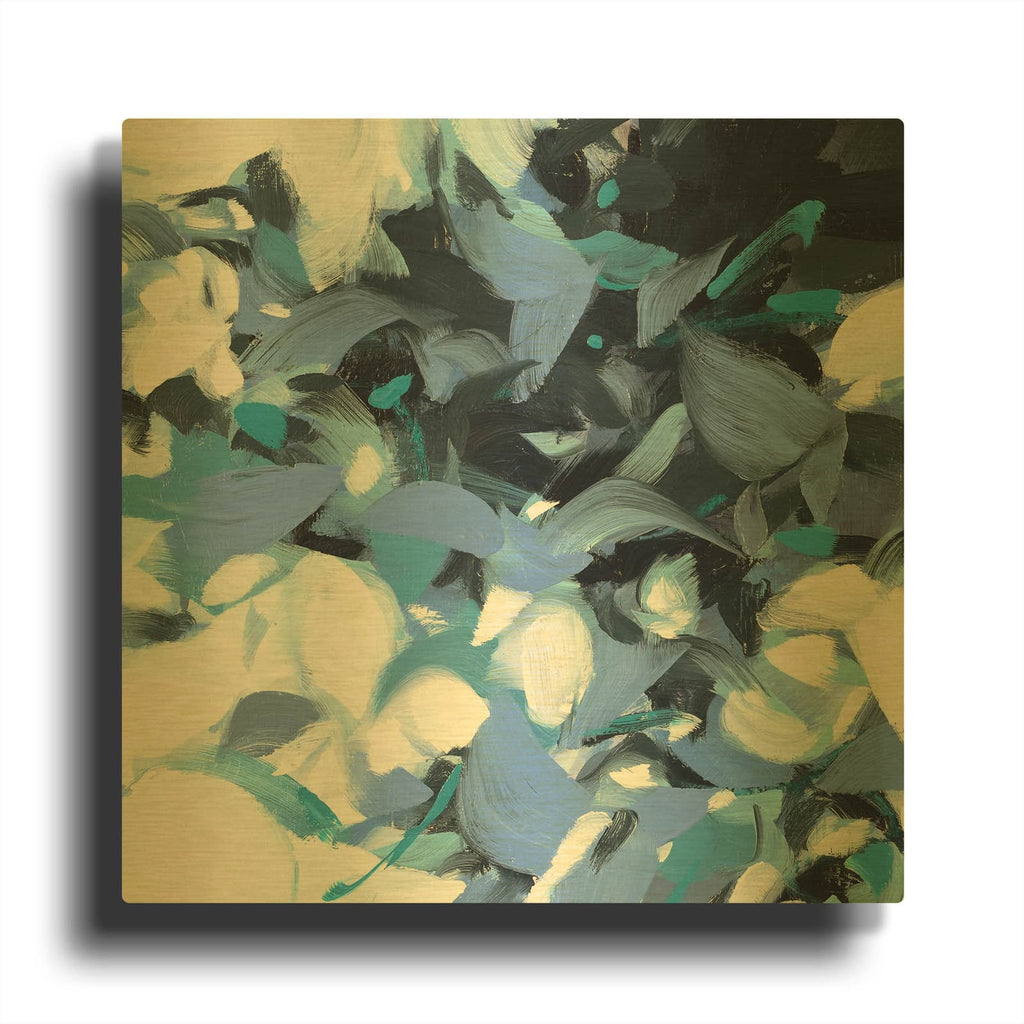 'Chase 2' By Cameron Schmitz Gold Metal Wall Art