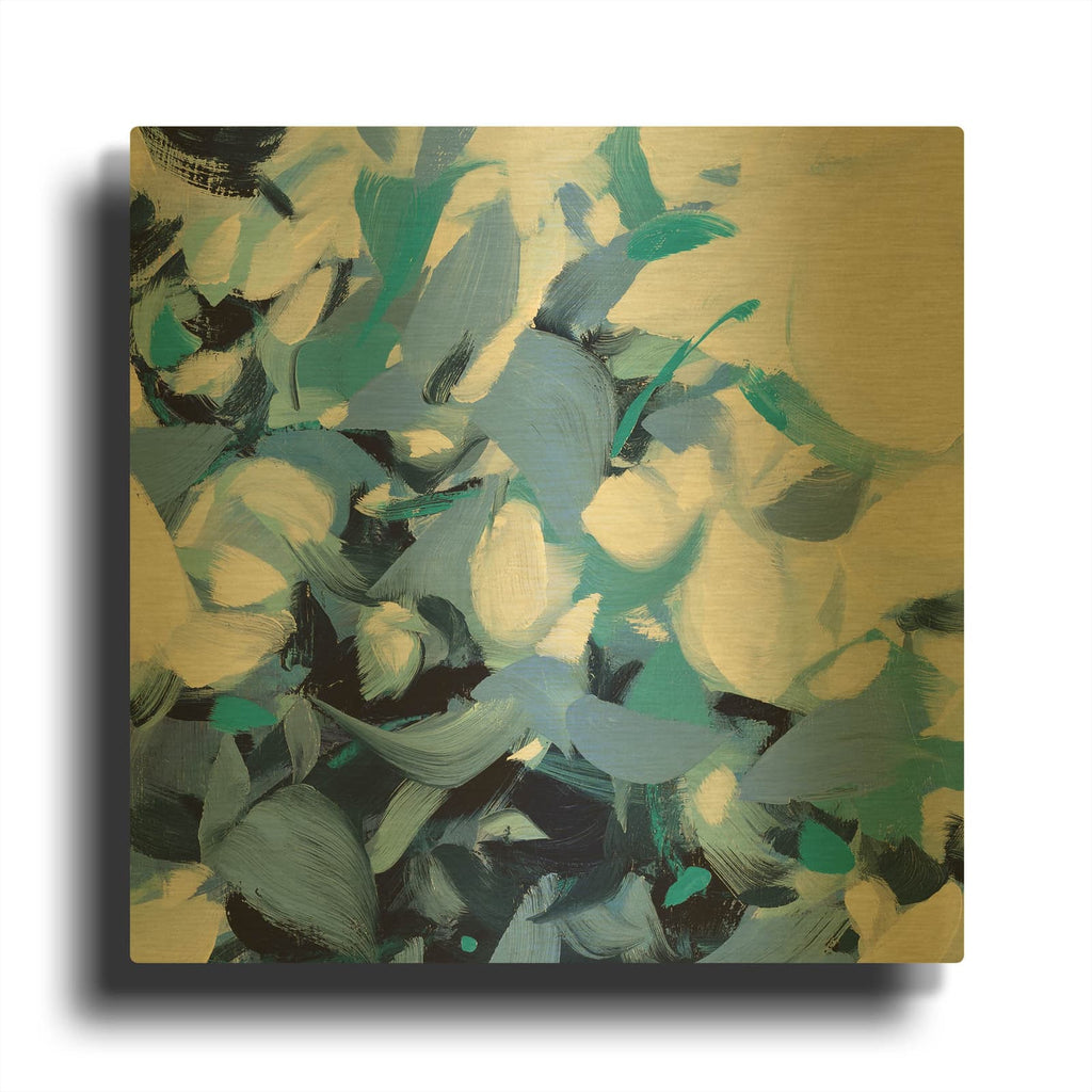'Chase 3' By Cameron Schmitz Gold Metal Wall Art