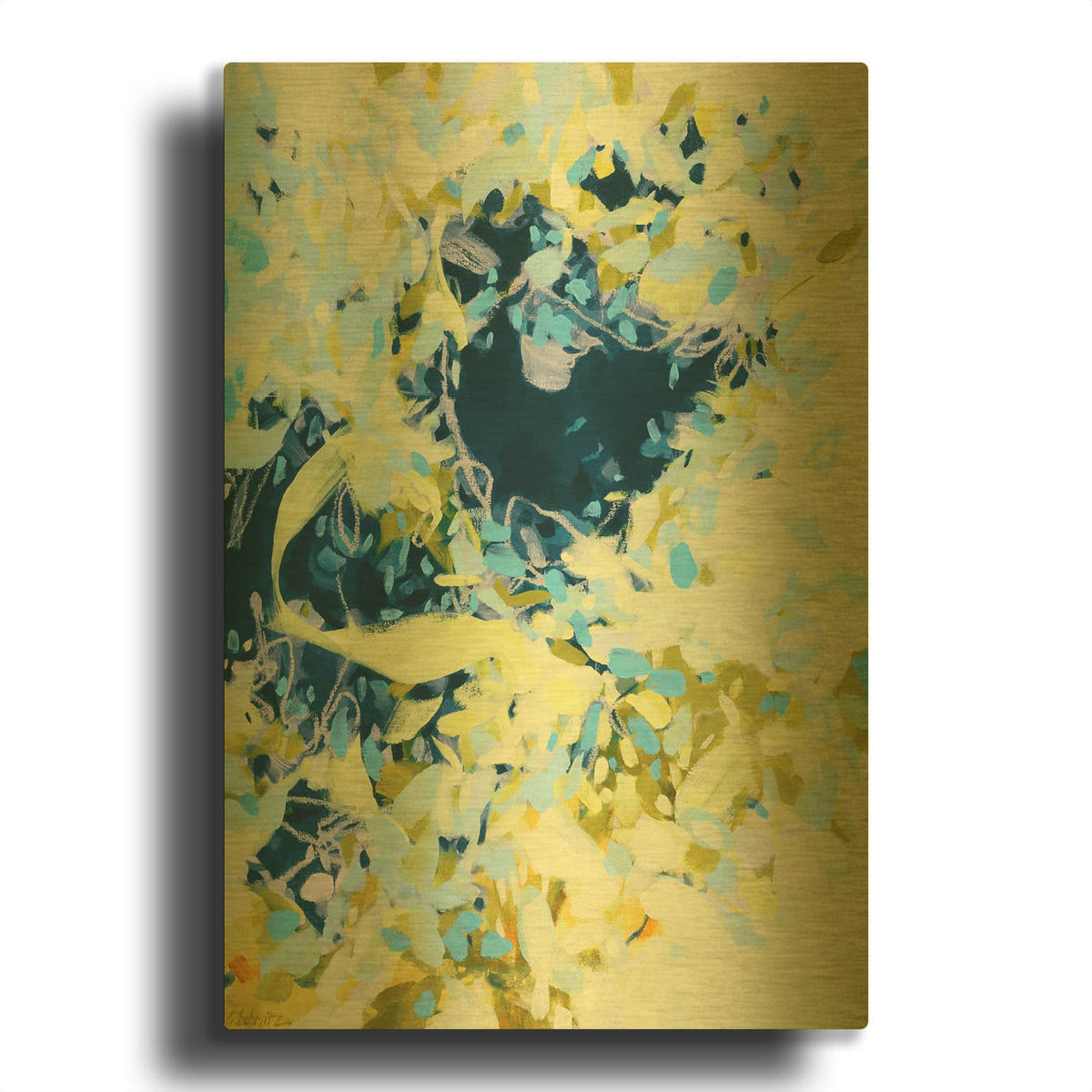 'Climbing' By Cameron Schmitz Gold Metal Wall Art