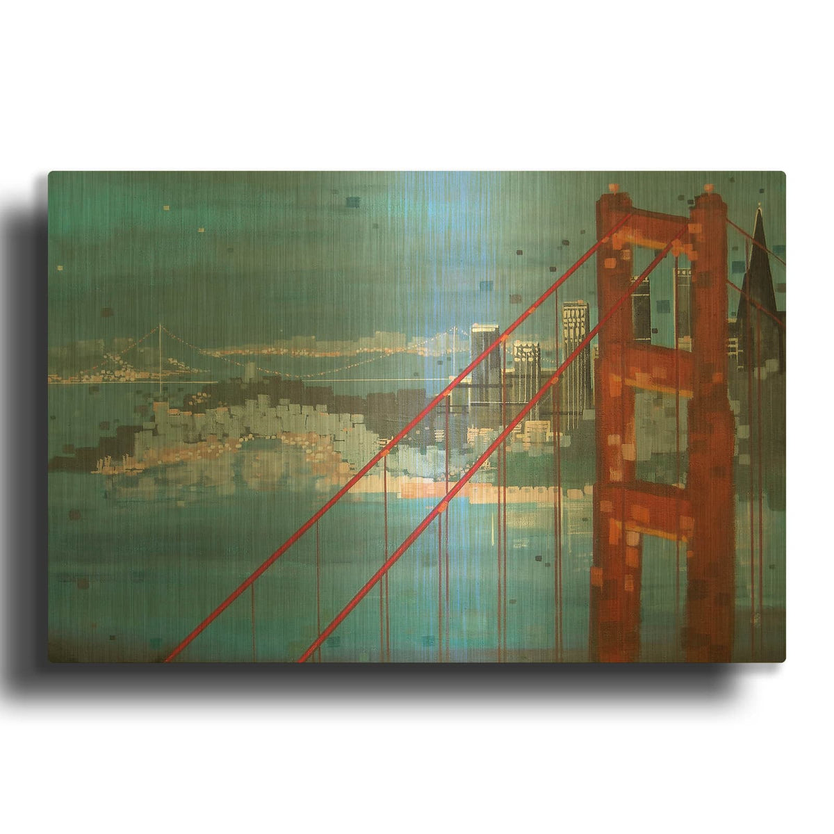 'Twilight San Francisco' By Carol Joy Shannon Gold Metal Wall Art