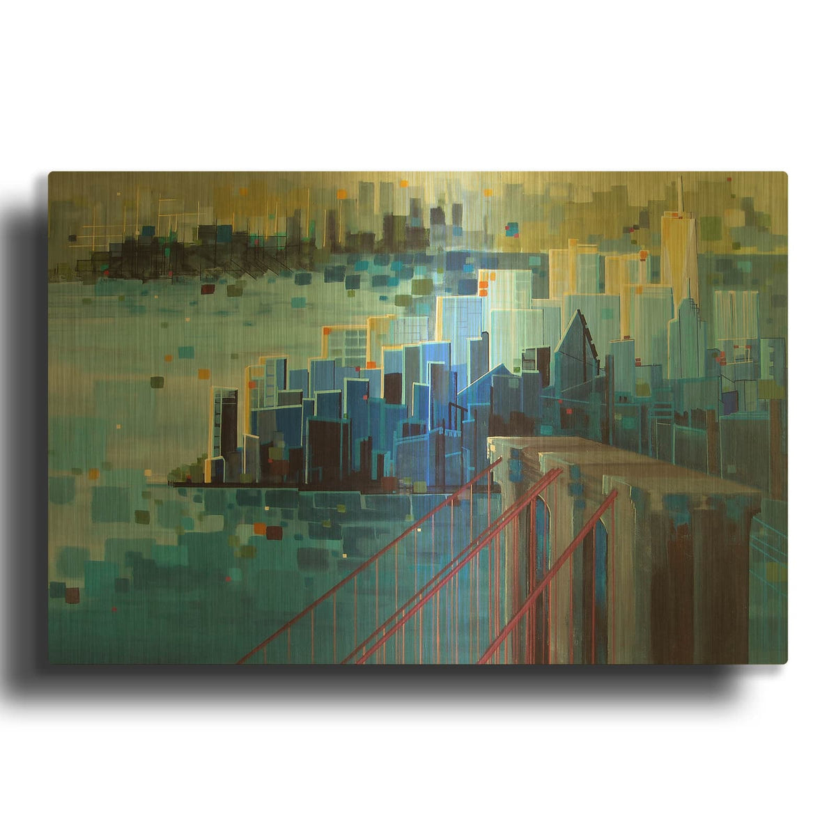 'Start Spreading the News' By Carol Joy Shannon Gold Metal Wall Art