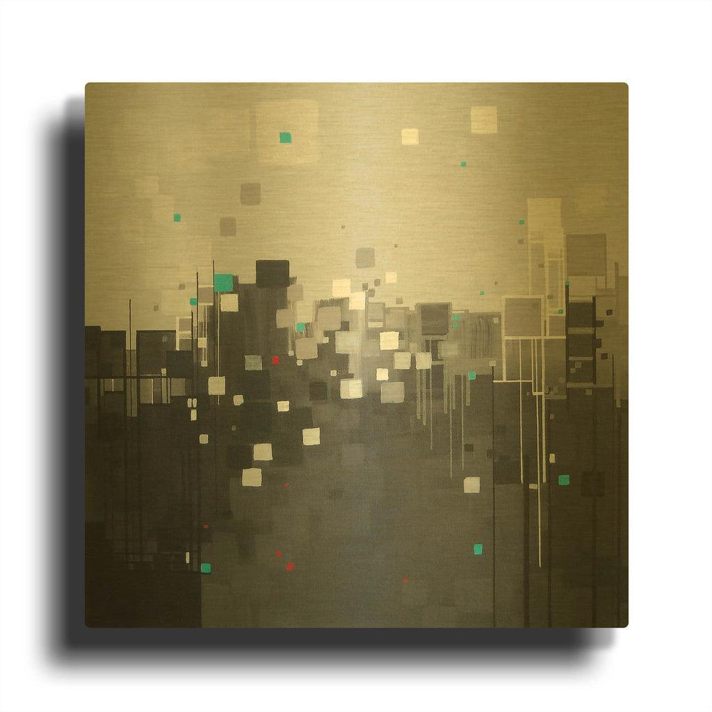 'Monochrome I' By Carol Joy Shannon Gold Metal Wall Art