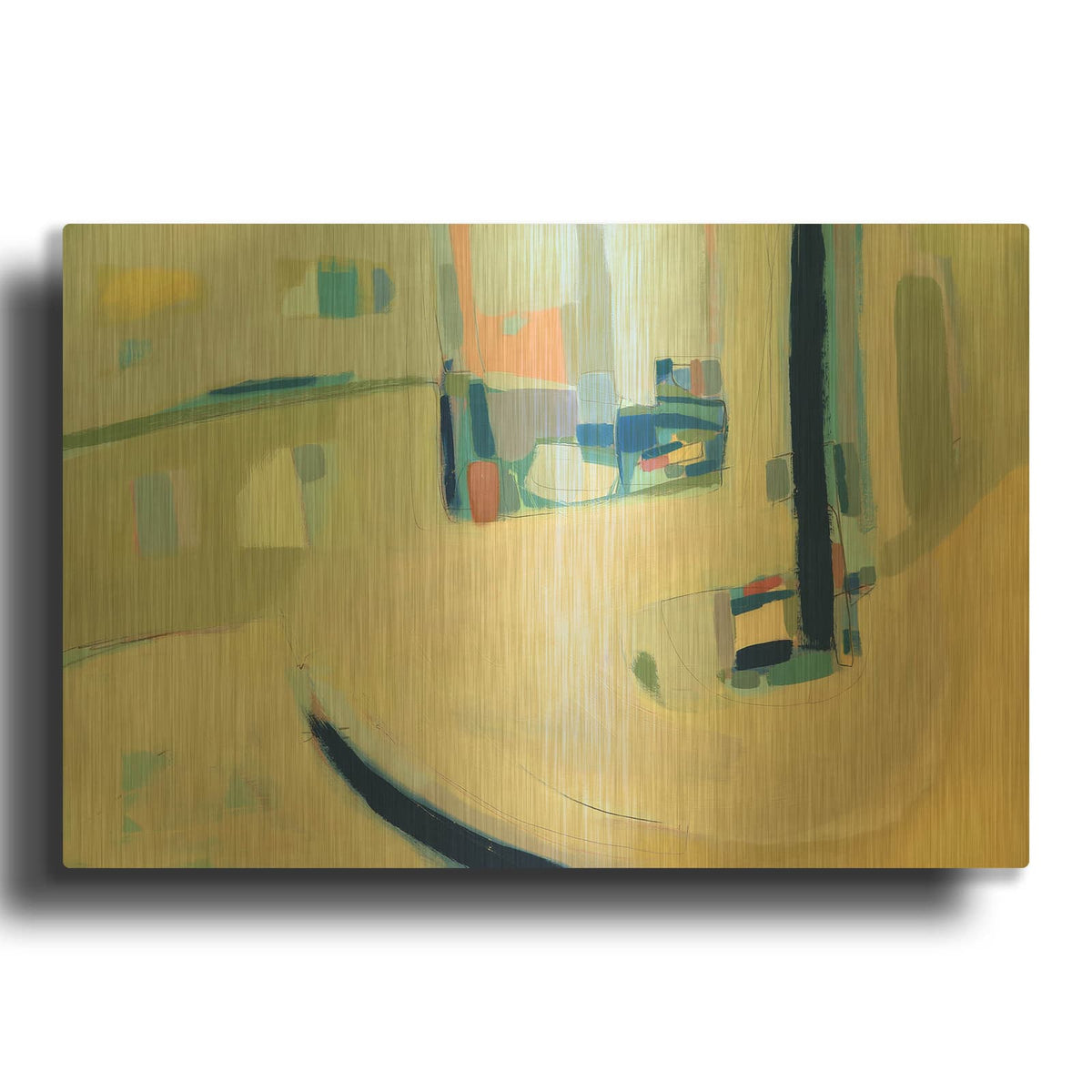 'From Above' By Caroline Rufo Gold Metal Wall Art