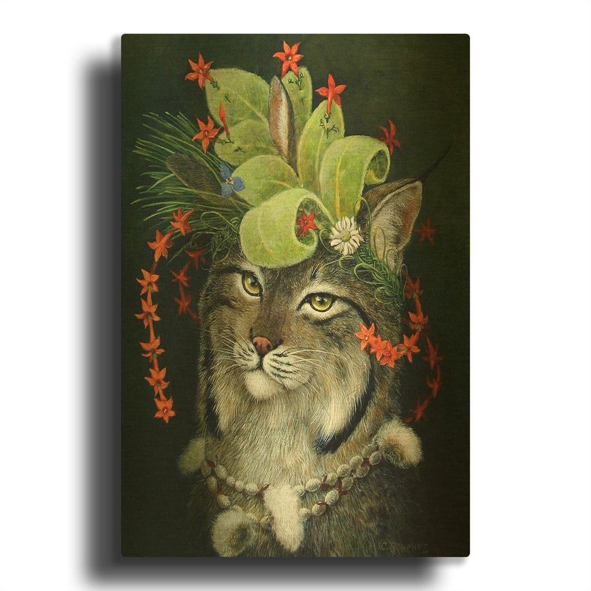 'Glorious Forest Hat' By Carolyn Schmitz Gold Metal Wall Art