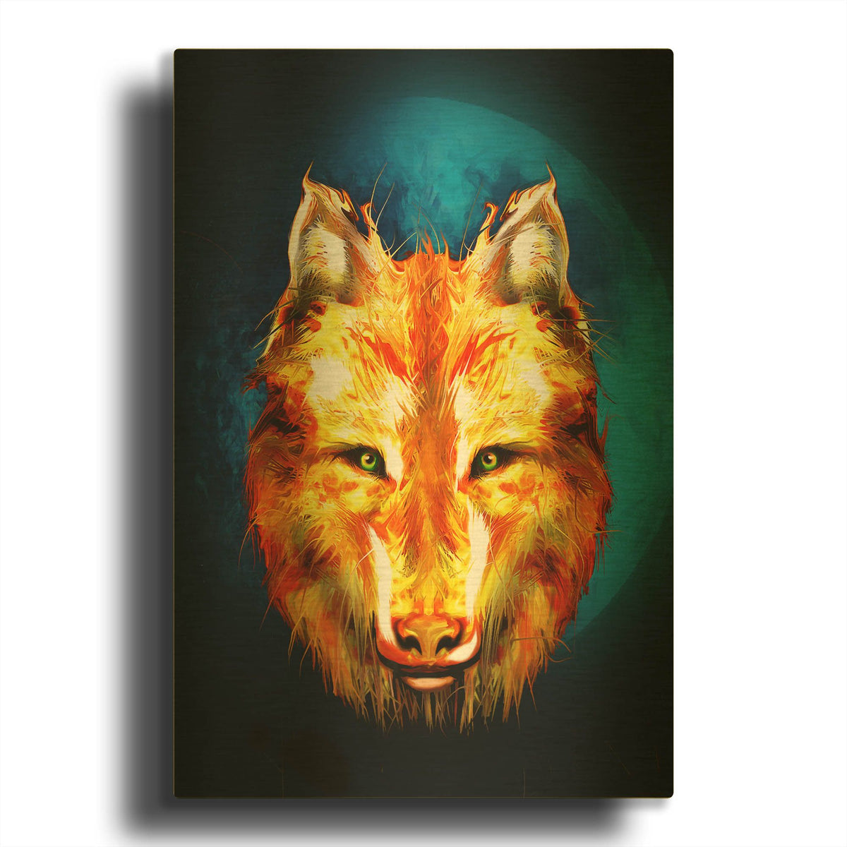 'Lone Wolf' By Michael Stewart Gold Metal Wall Art
