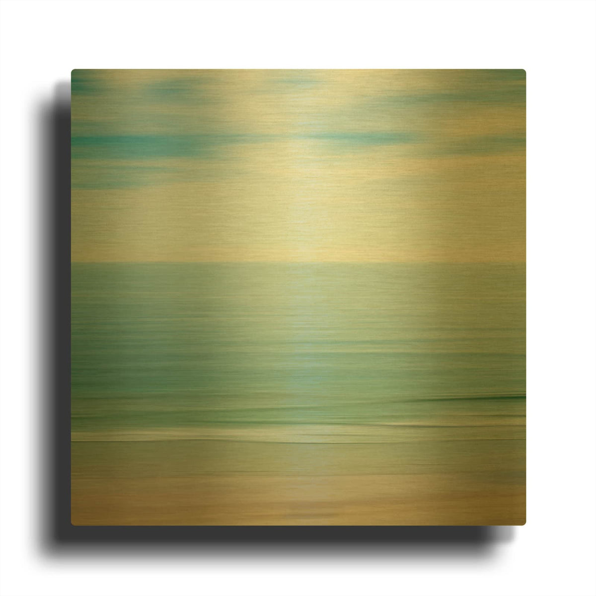 'R597D - Seacoast 17' By David E Rowell Gold Metal Wall Art
