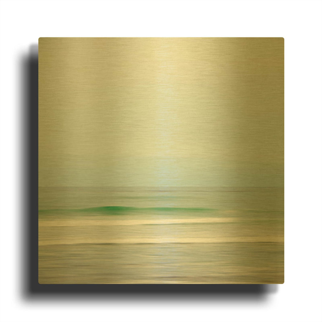 'R600D - Seacoast 92' By David E Rowell Gold Metal Wall Art