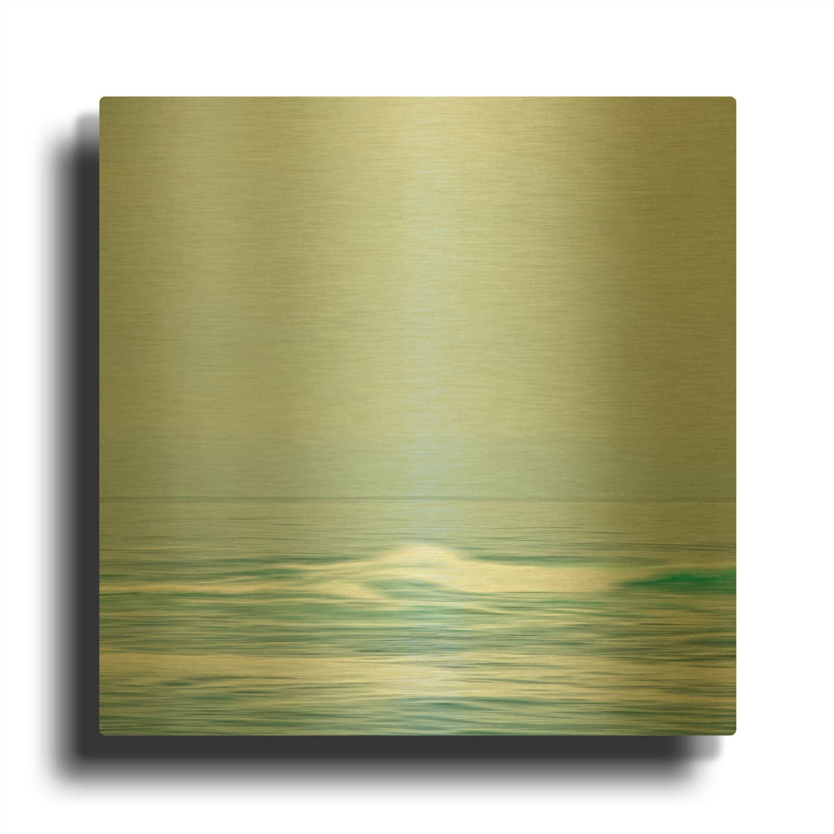 'R601D - Seacoast 601' By David E Rowell Gold Metal Wall Art