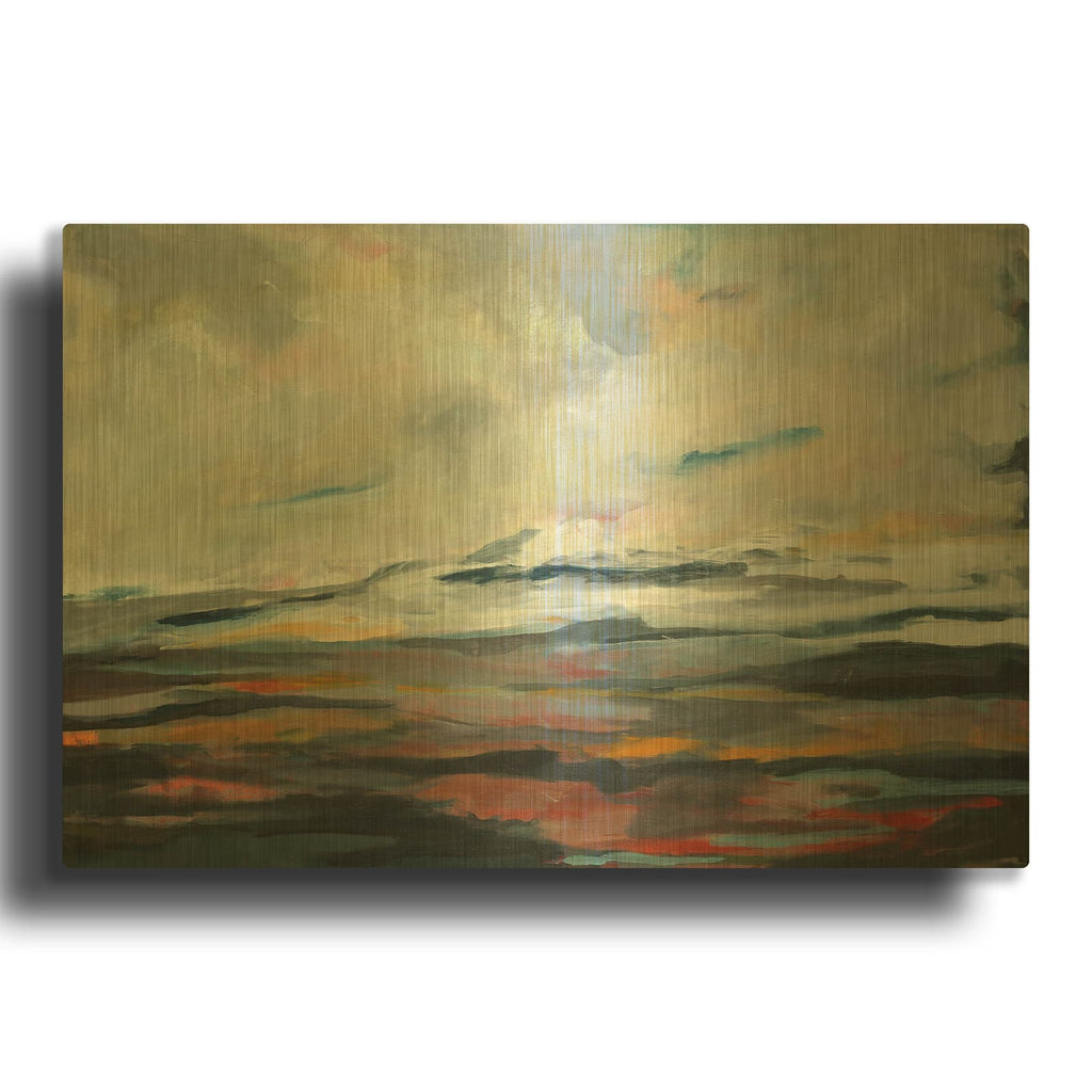 'Looking West' By Deanna Schuerbeke Gold Metal Wall Art