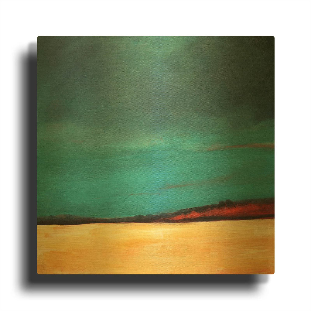 'Waiting For The Rain' By Deanna Schuerbeke Gold Metal Wall Art