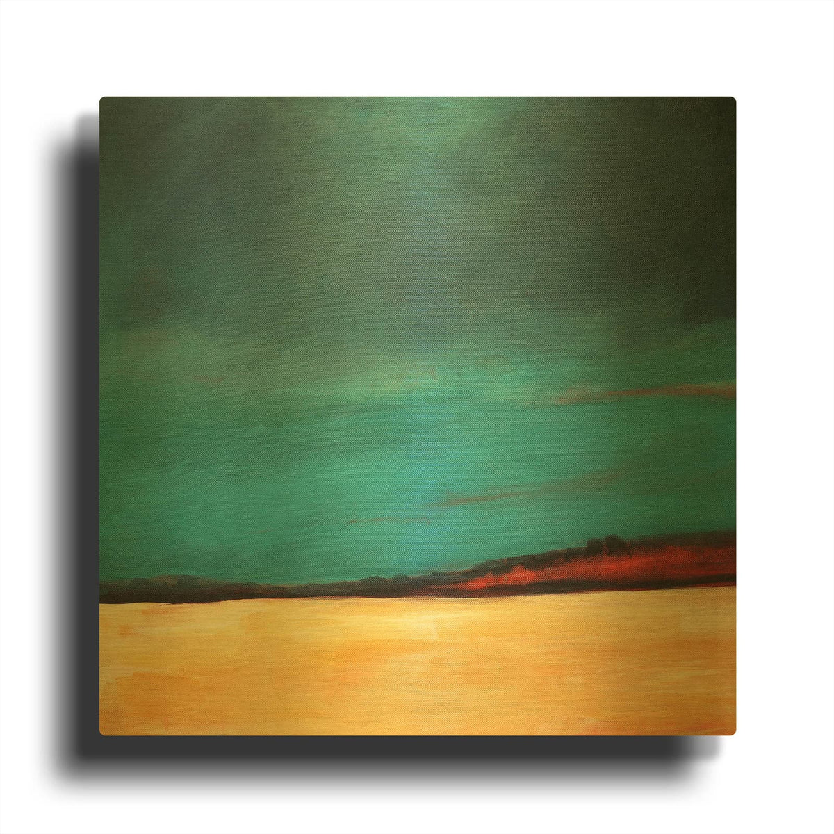 'Waiting For The Rain' By Deanna Schuerbeke Gold Metal Wall Art