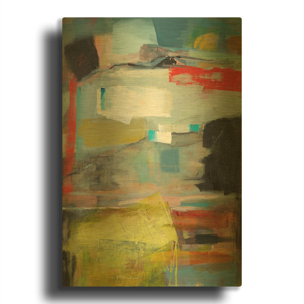 'Grass' By Deanna Schuerbeke Gold Metal Wall Art