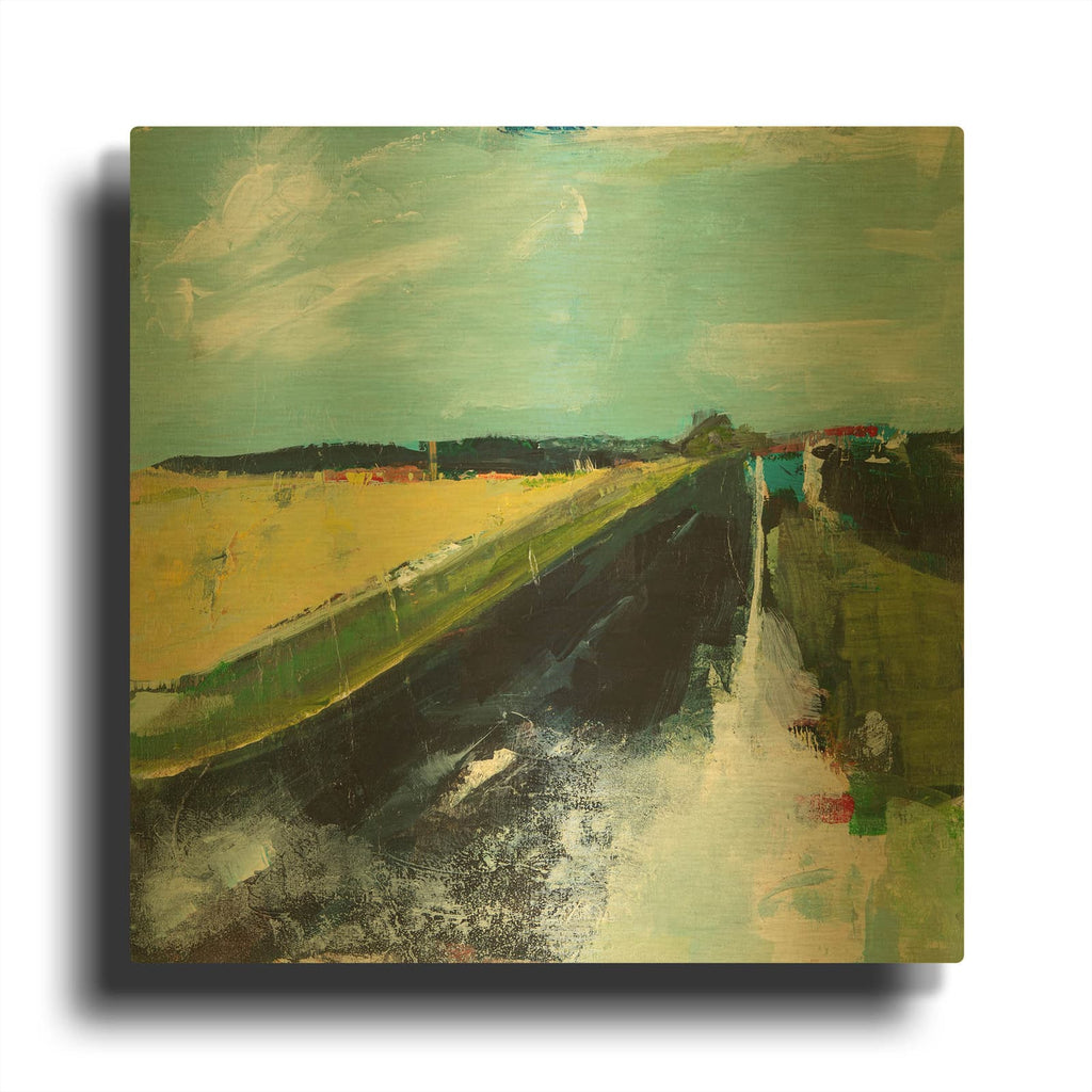 'Open Road' By Deanna Schuerbeke Gold Metal Wall Art