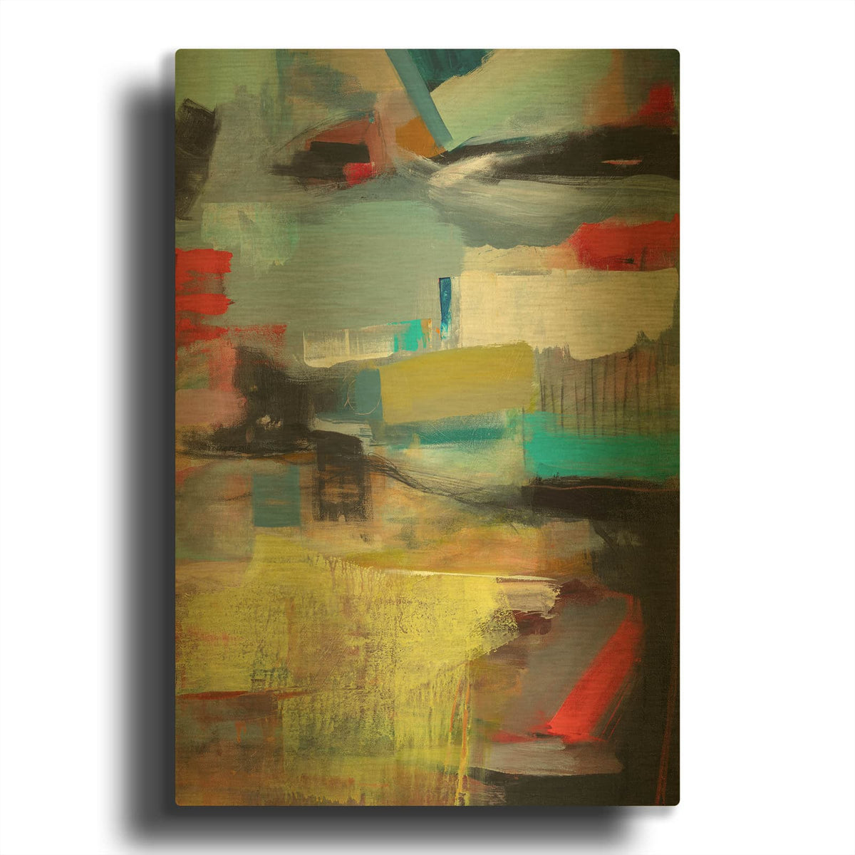'Sky' By Deanna Schuerbeke Gold Metal Wall Art