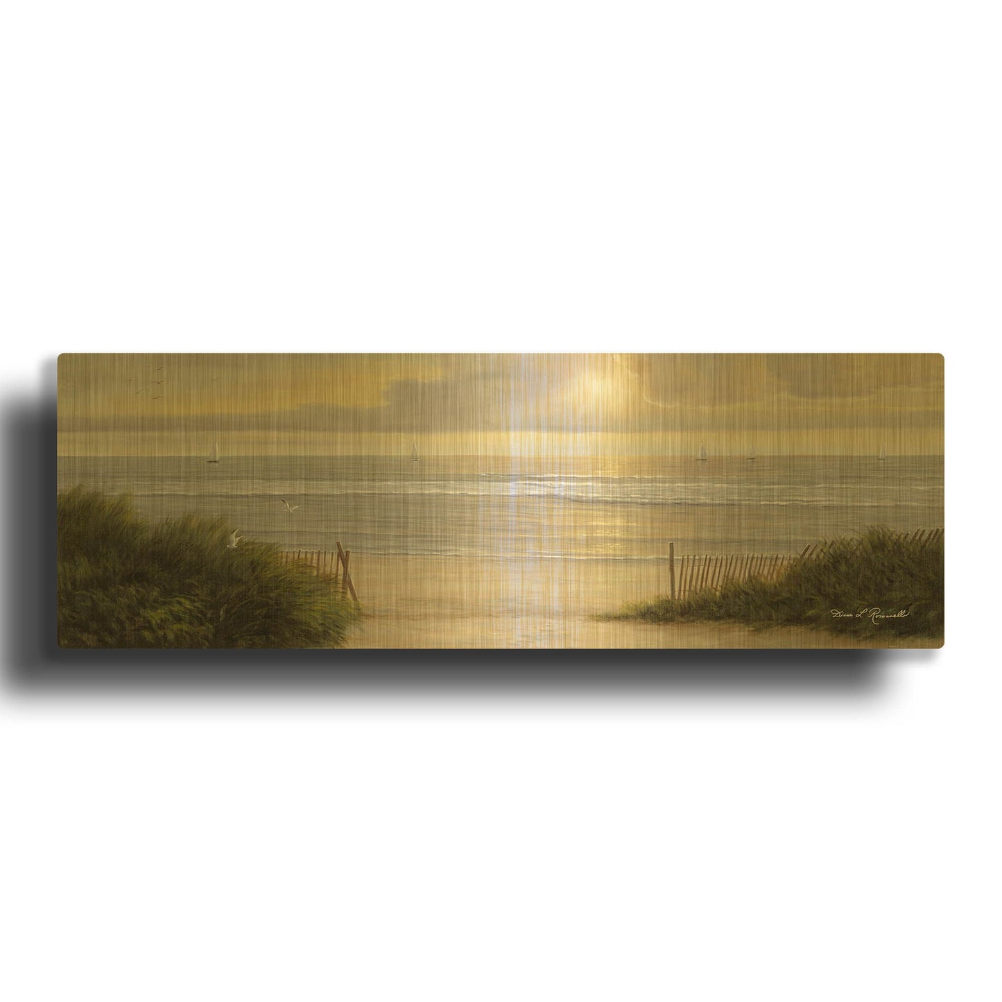 'Summer Moments II' By Diane Romanello Gold Metal Wall Art