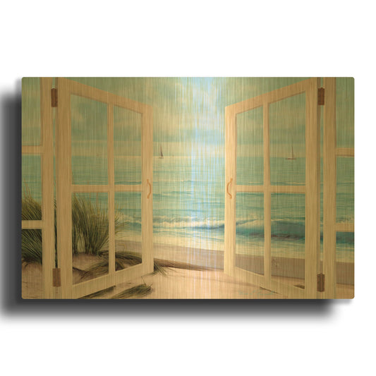 'Sandpiper Beach Door' By Diane Romanello Gold Metal Wall Art