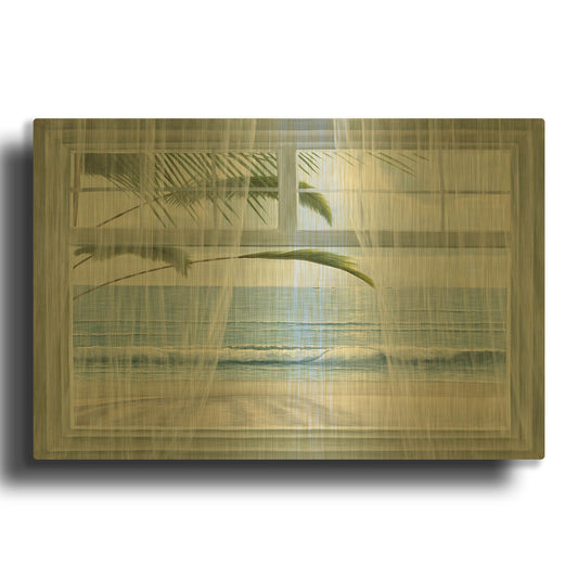'View of the Tropics' By Diane Romanello Gold Metal Wall Art